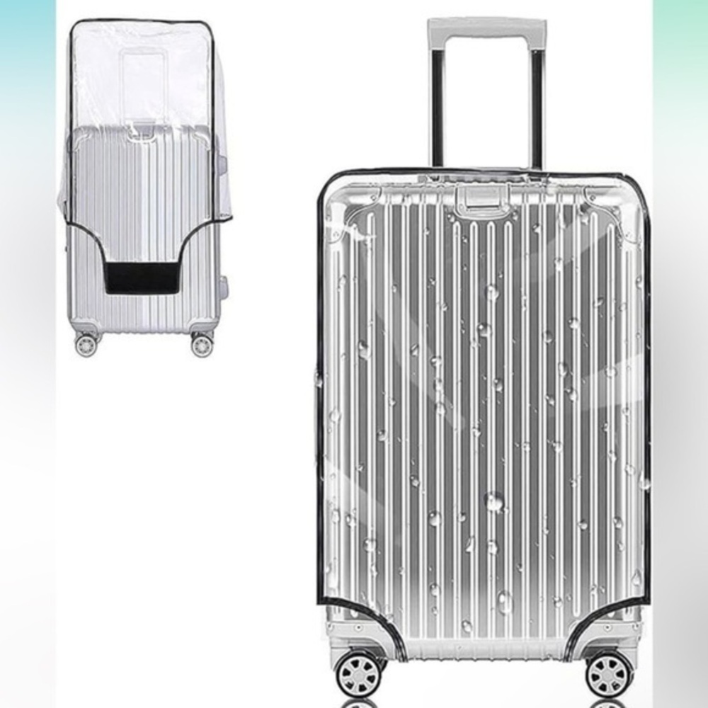 🎃 Clear Waterproof Travel Luggage Cover for Suitcase Nwot